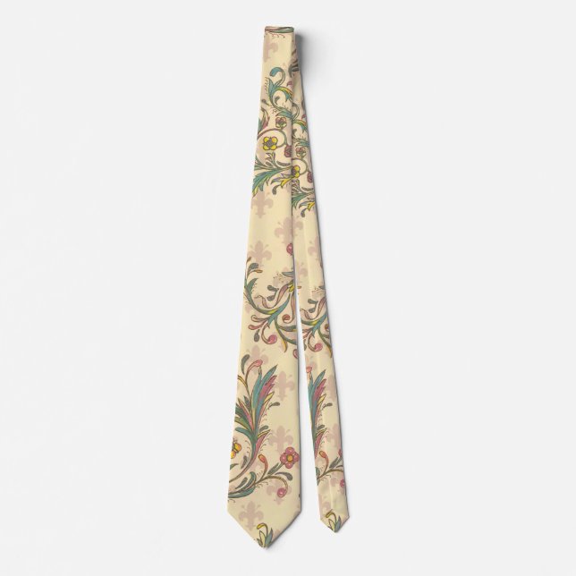 Italian Florentine Flourishes Neck Tie (Front)
