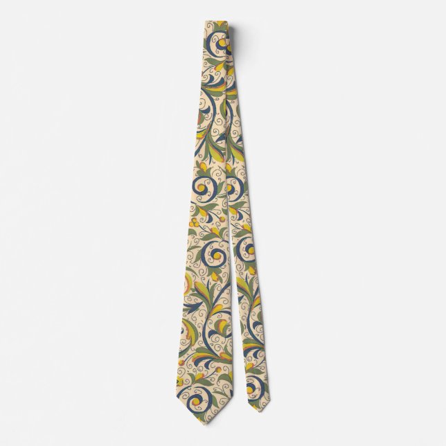 Italian Florentine Flourishes Neck Tie (Front)