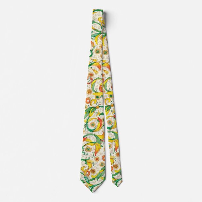 Italian Florentine Flourishes Neck Tie (Front)