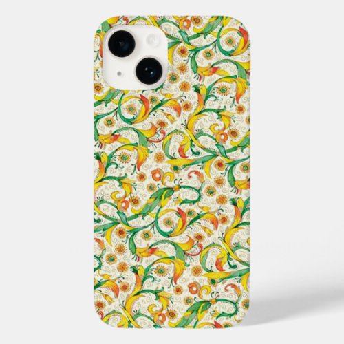 Italian Florentine Flourishes Pattern Case_Mate iPhone 14 Case