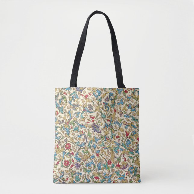 Italian Florentine Flourishes Pattern Tote Bag (Front)