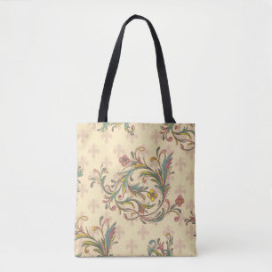 Italian Florentine Flourishes Pattern Tote Bag