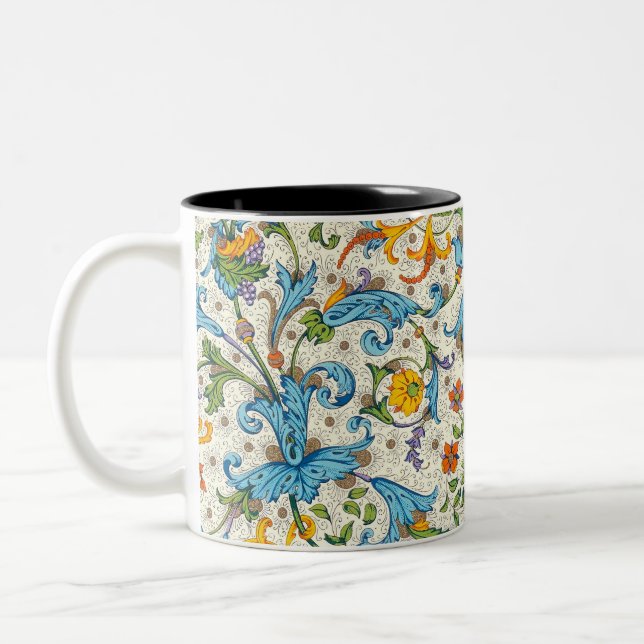 Italian Florentine Flourishes Two-Tone Coffee Mug (Left)