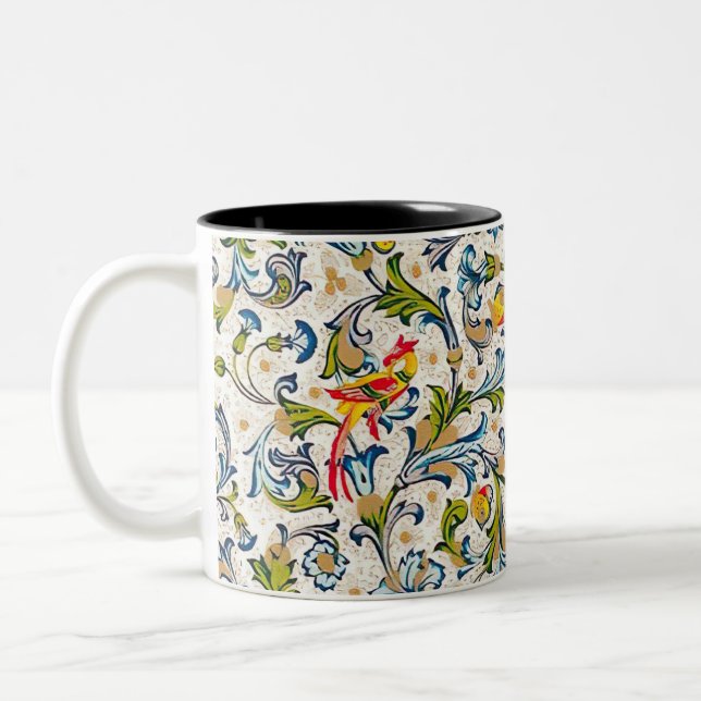 Italian Florentine Flourishes Two-Tone Coffee Mug (Left)