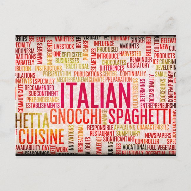 Italian Food and Cuisine Menu Background (Front)
