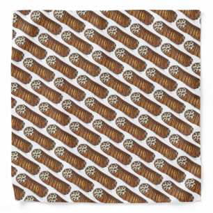 Italian Food Bakery Pastry Chocolate Chip Cannoli Bandana