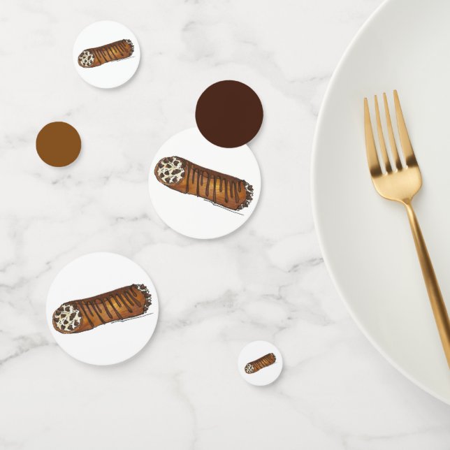 Italian Food Bakery Pastry Chocolate Chip Cannoli Confetti (Group)
