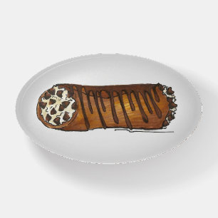 Italian Food Bakery Pastry Chocolate Chip Cannoli Paperweight