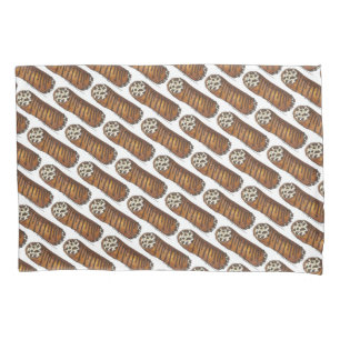 Italian Food Bakery Pastry Chocolate Chip Cannoli Pillow Case