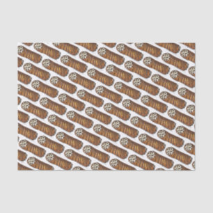 Italian Food Bakery Pastry Chocolate Chip Cannoli Tissue Paper