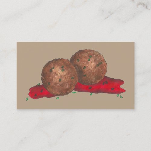 Italian Food Cooking Meatballs Chef Restaurant Business Card
