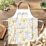 Italian Food Custom Name Apron<br><div class="desc">Whip up something wonderful in style with this charming personalized apron! Featuring a hand drawn italian food patternthis apron adds a touch of happiness to any kitchen. Customize it with any name to make it truly yours</div>