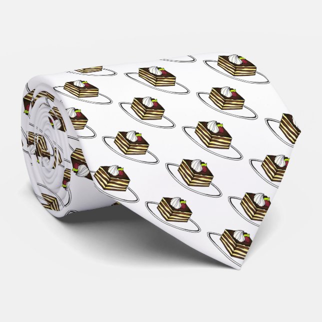 Italian Food Dessert Classic Tiramisu Foodie Tie (Rolled)