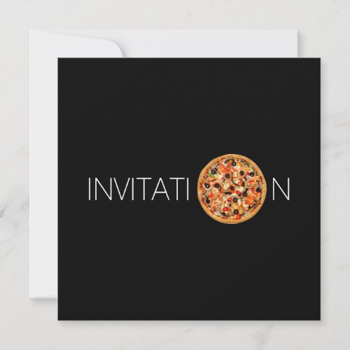 Italian Food Dinner Lunch Chef  Pizza Restaurant Invitation