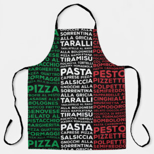 Italian Food Flag Italy Pasta Love Apron