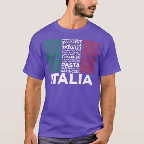 Italian Food Flag Italy Pasta Love Italia Premium  T_Shirt
