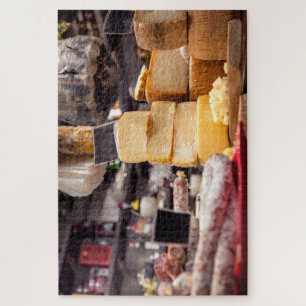 Italian food market with cheese and pepperoni wash jigsaw puzzle
