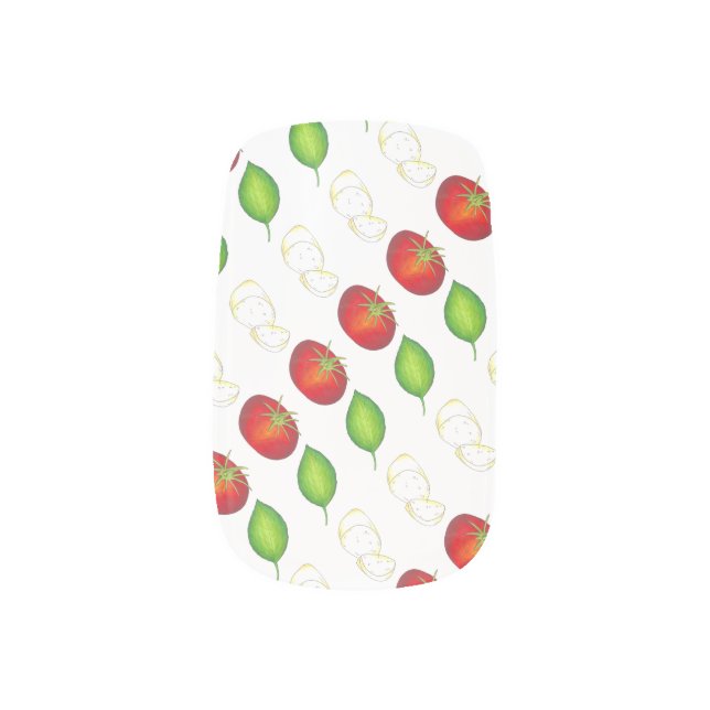 Italian Food Mozzarella Tomato Basil Cooking Italy Minx Nail Wraps (Right Thumb)