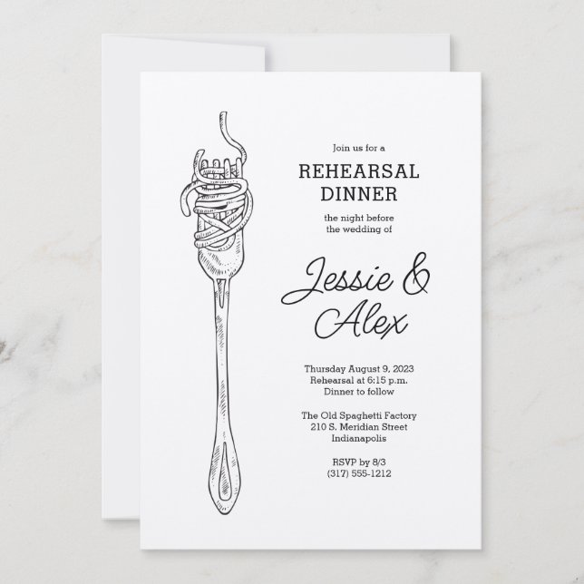 Italian Food Party Invitation (Front)