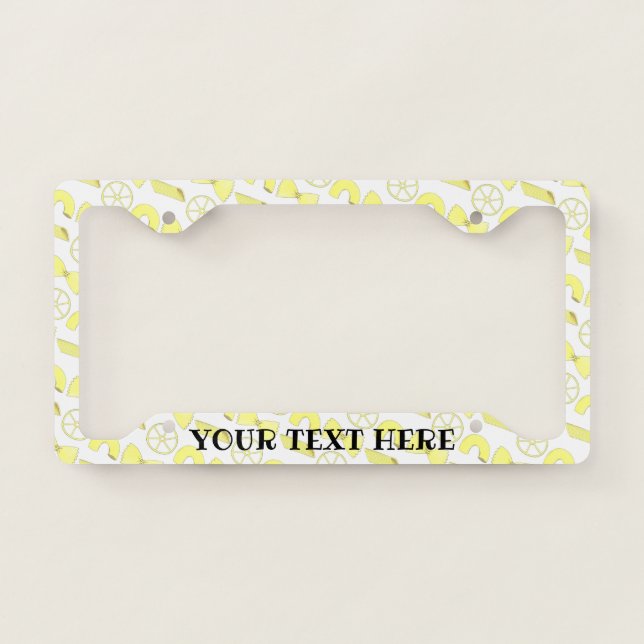 Italian Food Pasta Shapes Penne Elbow Macaroni License Plate Frame (Front)