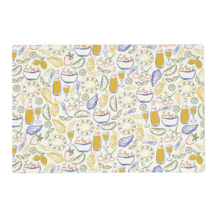 Italian Food Pattern Placemat