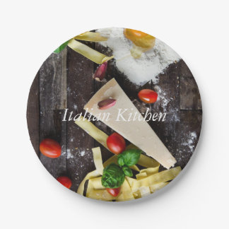 Italian Food Personalize Text Paper Plates