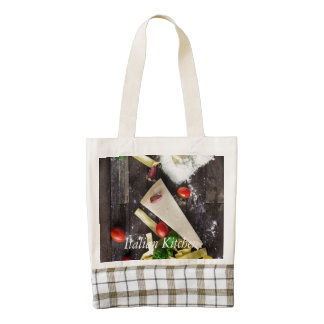 Italian Food Personalize Text Zazzle HEART Tote Bag