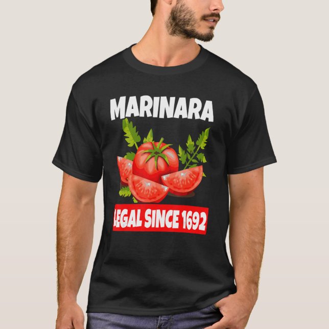 Italian Food Pun Marinara Tomato Sauce T-Shirt (Front)