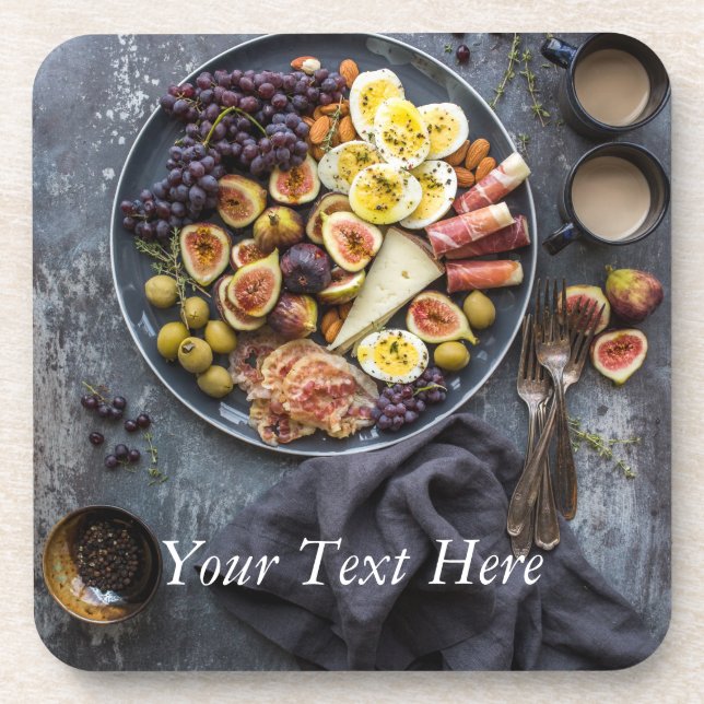 Italian Food Selection Drink Coaster (Front)