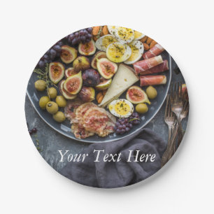 Italian Food Selection Paper Plates