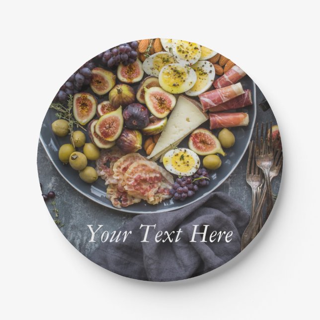 Italian Food Selection Paper Plates (Front)