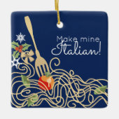 Italian food spaghetti pasta Christmas ornament | Zazzle