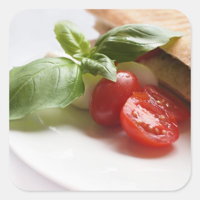 Italian food square sticker (Front)