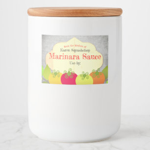 Italian food tomato basil sauce canning label