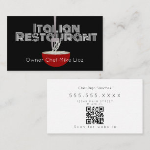 Italian Food Truck Restaurant  Business Card