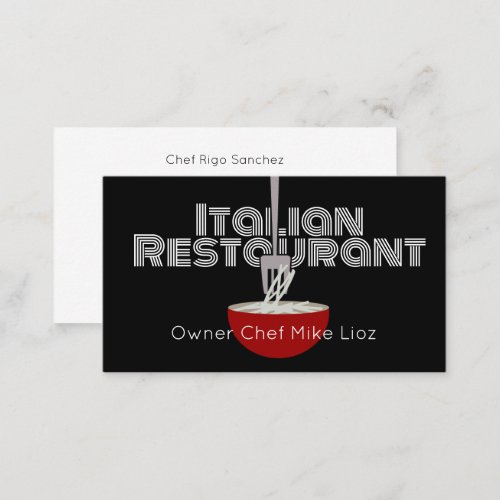 Italian Food Truck Restaurant  Business Card