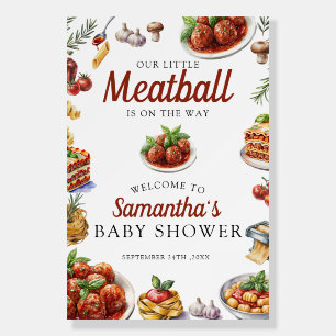 Italian Food Watercolor Baby Shower Welcome Sign