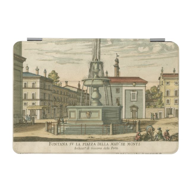 Italian Fountain in Town Square by Falda iPad Mini Cover (Horizontal)