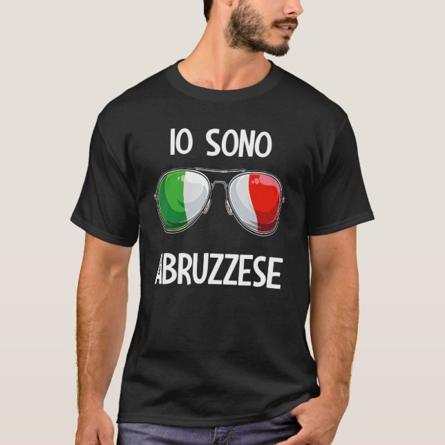 Italian Funny Italy Slang Italia Pun Io Sono Abruz T-Shirt (Front)