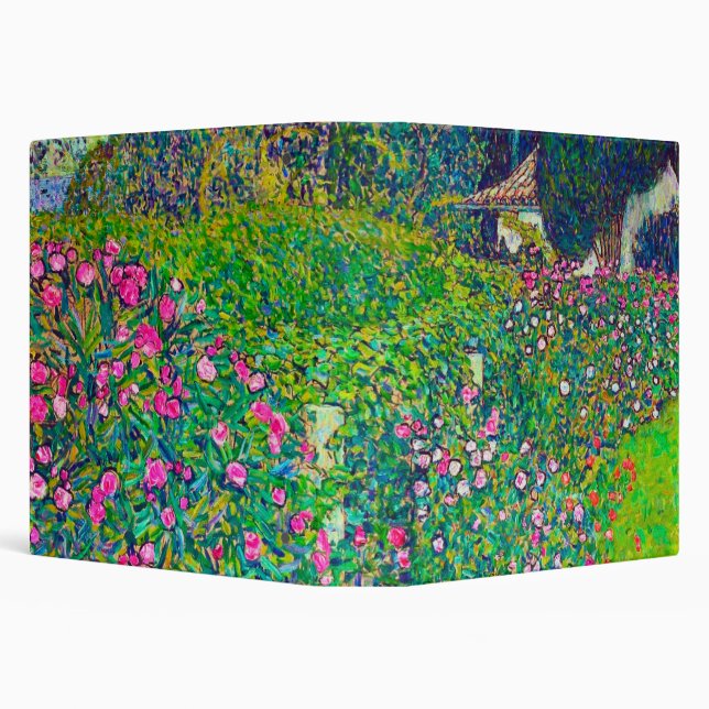 Italian Garden, Gustav Klimt 3 Ring Binder (Background)