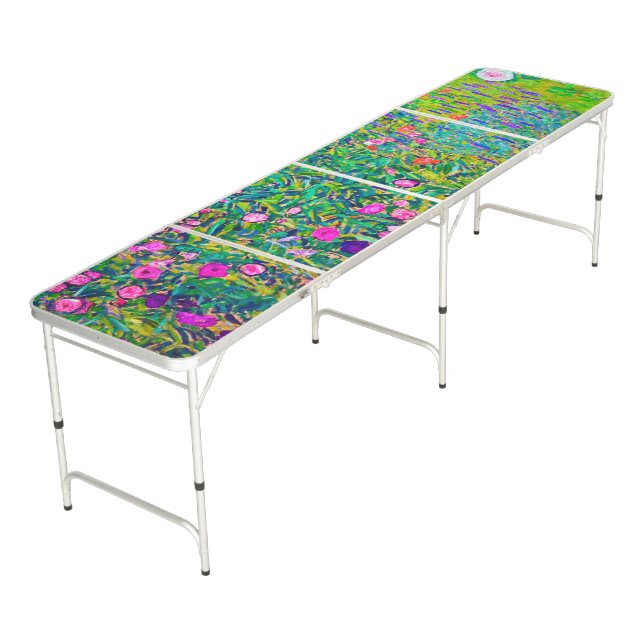 Italian Garden, Gustav Klimt Beer Pong Table (Angled)