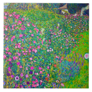 Italian Garden, Gustav Klimt Ceramic Tile