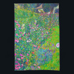 Italian Garden, Gustav Klimt Kitchen Towel<br><div class="desc">Gustav Klimt (July 14, 1862 – February 6, 1918) was an Austrian symbolist painter and one of the most prominent members of the Vienna Secession movement. Klimt is noted for his paintings, murals, sketches, and other objets d'art. In addition to his figurative works, which include allegories and portraits, he painted...</div>