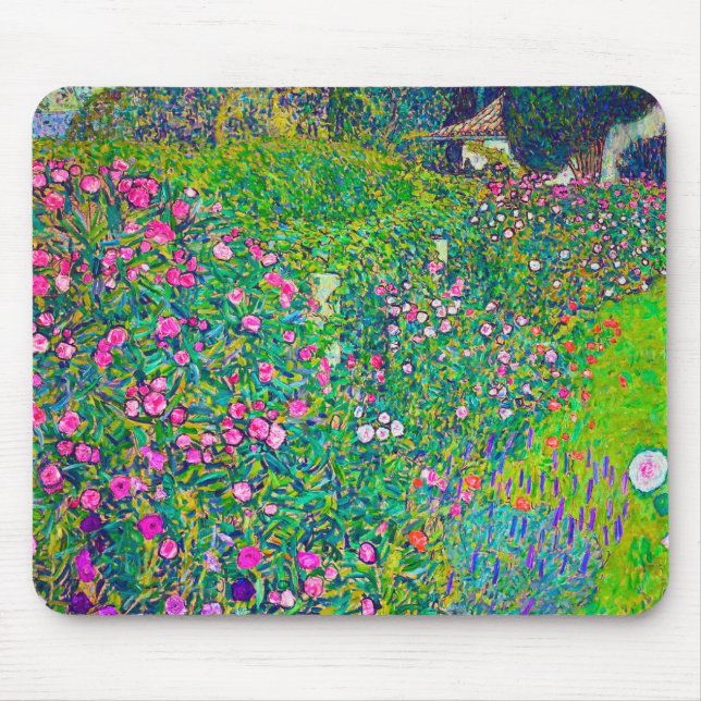 Italian Garden, Gustav Klimt Mouse Pad (Front)