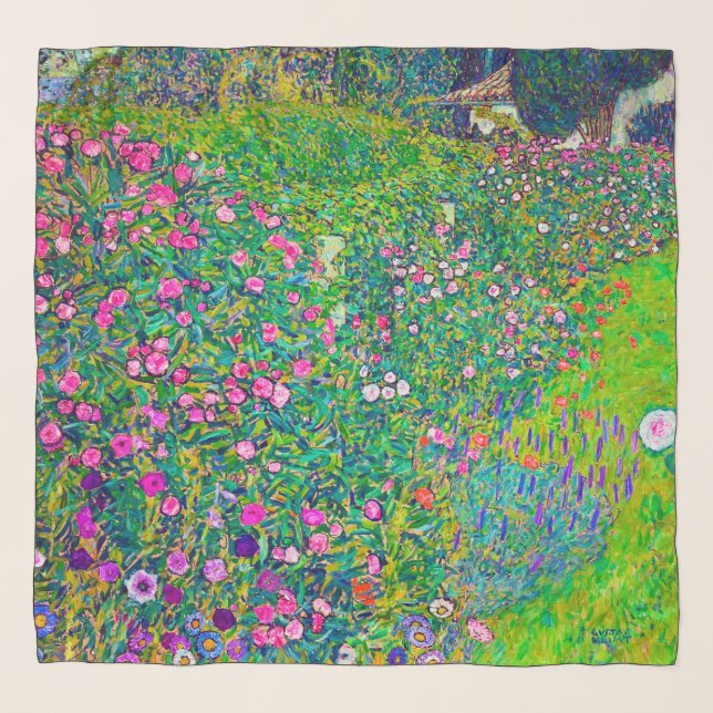 Italian Garden, Gustav Klimt Scarf (Front)