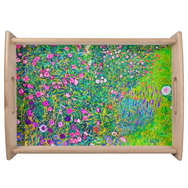 Italian Garden, Gustav Klimt Serving Tray (Front)