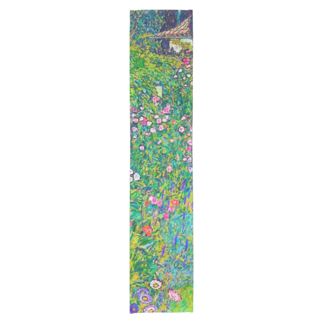Italian Garden, Gustav Klimt Short Table Runner (Front)