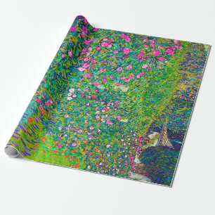Italian Garden, Gustav Klimt Wrapping Paper
