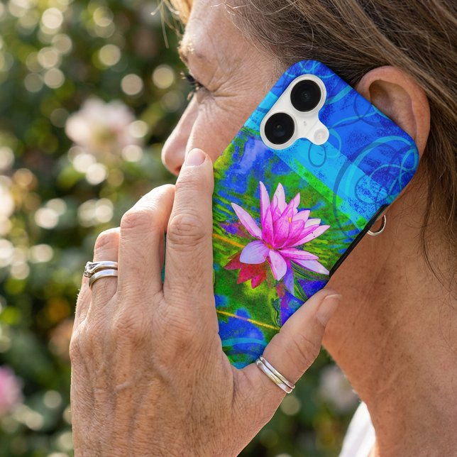 Italian Garden Pink Waterlily Elegant Case-Mate iPhone Case (Creator Uploaded)