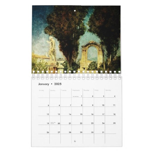 Italian Gardens by Maxfield Parrish Calendar Zazzle
